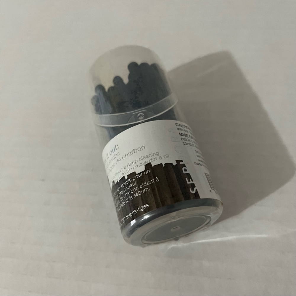 Sephora Black Swab Set Charcoal detox 30 swabs New